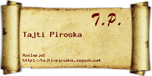Tajti Piroska névjegykártya