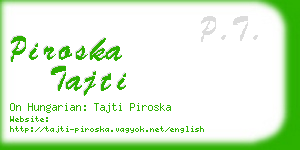 piroska tajti business card